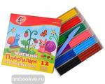 Мягкий пластилин со стеком "Кроха", 12 цветов