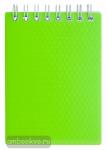 Блокнот А6(110х145мм) в клетку 80л спираль Пластиковая обложка на гребне DIAMOND NEON