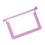 Папка для тетрадей на молнии А4, 1 отделение, прозрачный пластик, сиреневая окантовка