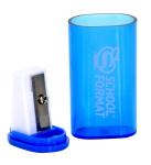 Точилка пластиковая с контейнером и крышкой, 1 отверстие