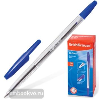 Ручка шариковая R-301, 1мм, синяя (ErichKrause)