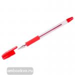 Ручка шариковая, масляная PILOT BPS-GP-F-R красная, 0,7 мм, резиновый упор для пальцев