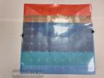 Папка на кнопке прозрачная пластиковая в клетку А3. Толщина 180 мк. My clear bag