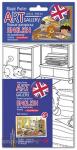 Арт Галерея. Плакат-раскраска English с наклейками и заданиями. Моя комната