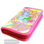 Пенал 1 отделение на молнии. Ламинированный картон и ткань. Пони