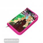 Пенал 1 отделение на молнии. Ламинированный картон и ткань. Принцесса Роза