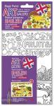 Арт Галерея. Плакат-раскраска English с наклейками и заданиями. Фрукты и ягоды