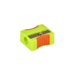 Точилка пластиковая без контейнера, с резиновыми вставками, 1 отверстие