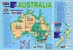 Карта Австралии на английском языке (Каро)