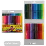 Фломастеры классические смываемые, круглый корпус, 36 цветов, в блистере