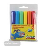 Фломастеры для малышей суперсмываемые, толстые, круглый корпус, 6 цветов, в блистере