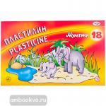 Пластилин "Мультики" 18 цветов 360 грамм. Картонная коробка со стеком
