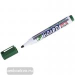 Маркер по белым доскам Crown "Multi Board" зелёный, пулевидный, 3мм
