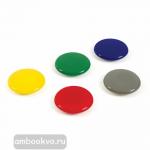 Магниты 40 мм, КОМПЛЕКТ 5 штук, цвет АССОРТИ
