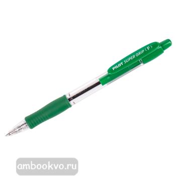 Ручка шариковая с кнопкой зеленая "Super Grip" 0,7 мм (PILOT)