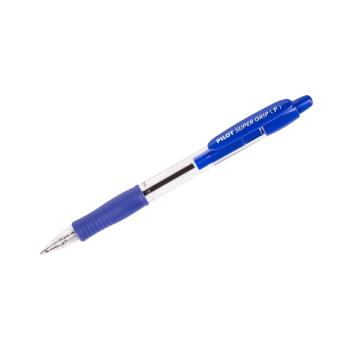 Ручка шариковая с кнопкой синяя "Super Grip" 0,7 мм, 1шт (PILOT)
