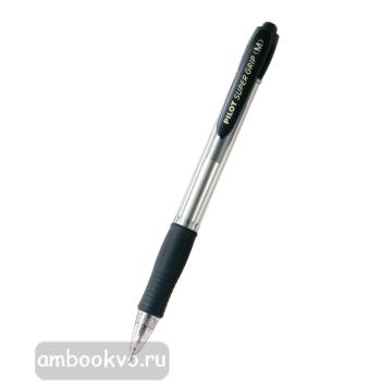 Ручка шариковая с кнопкой черная "Super Grip" 1 мм (PILOT)